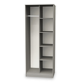 Hudson Tall Open Shelf Unit in Grey by Roseland Furniture