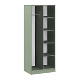 Hudson Tall Open Shelf Unit in Olive by Roseland Furniture