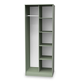 Hudson Tall Open Shelf Unit in Olive by Roseland Furniture