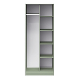 Hudson Tall Open Shelf Unit in Olive by Roseland Furniture