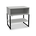Hudson Grey Open Drawer Bedside with Lower Shelf from Roseland Furniture