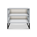 Hudson 2 Open Shelf Bedside in Grey from Roseland Furniture