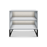 Hudson 2 Open Shelf Bedside in Grey from Roseland Furniture