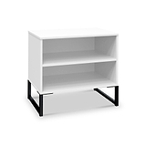 Hudson 2 Open Shelf Bedside in White from Roseland Furniture