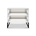 Hudson 2 Open Shelf Bedside in White from Roseland Furniture