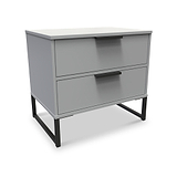 Hudson 2 Drawer Bedside Table from Roseland Furniture