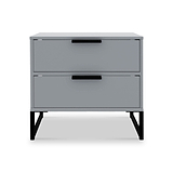 Hudson 2 Drawer Bedside Table from Roseland Furniture