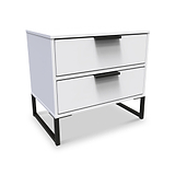 Hudson 2 Drawer Bedside Table from Roseland Furniture