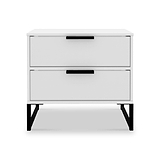 Hudson 2 Drawer Bedside Table from Roseland Furniture