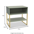 Hudson Olive Open Drawer Bedside with Lower Shelf from Roseland Furniture