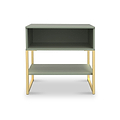 Hudson Olive Open Drawer Bedside with Lower Shelf from Roseland Furniture