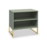 Hudson 2 Open Shelf Bedside in Olive from Roseland Furniture