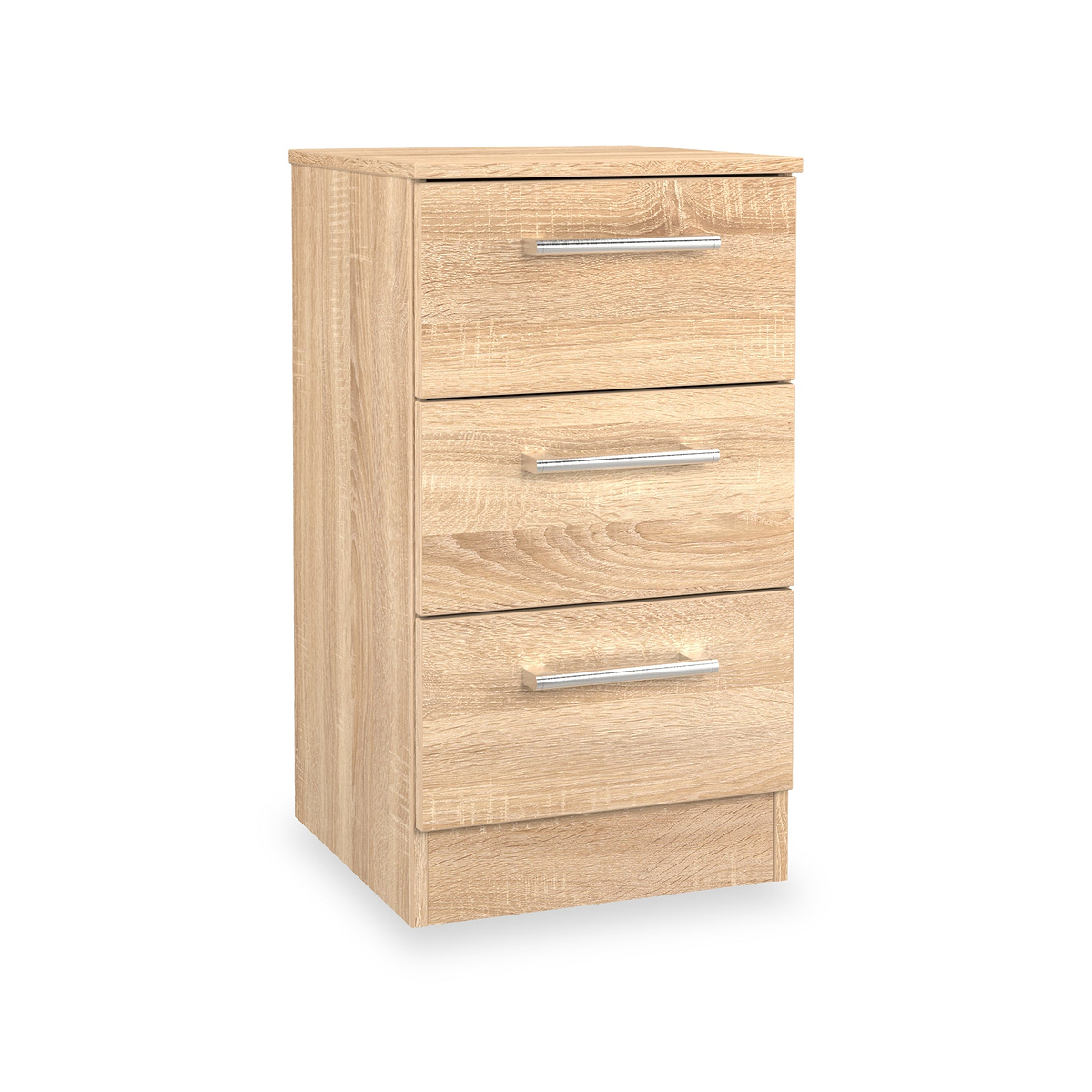 Hadley 3 Drawer Bedside Oak from Roseland Furniture
