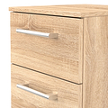 Hadley 3 Drawer Bedside Oak from Roseland Furniture
