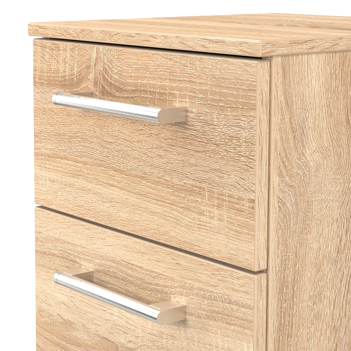 Hadley 3 Drawer Bedside Oak from Roseland Furniture