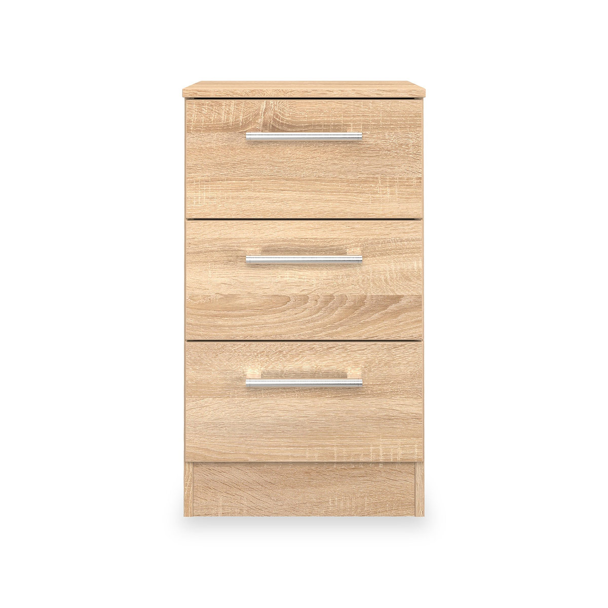 Hadley 3 Drawer Bedside Oak from Roseland Furniture
