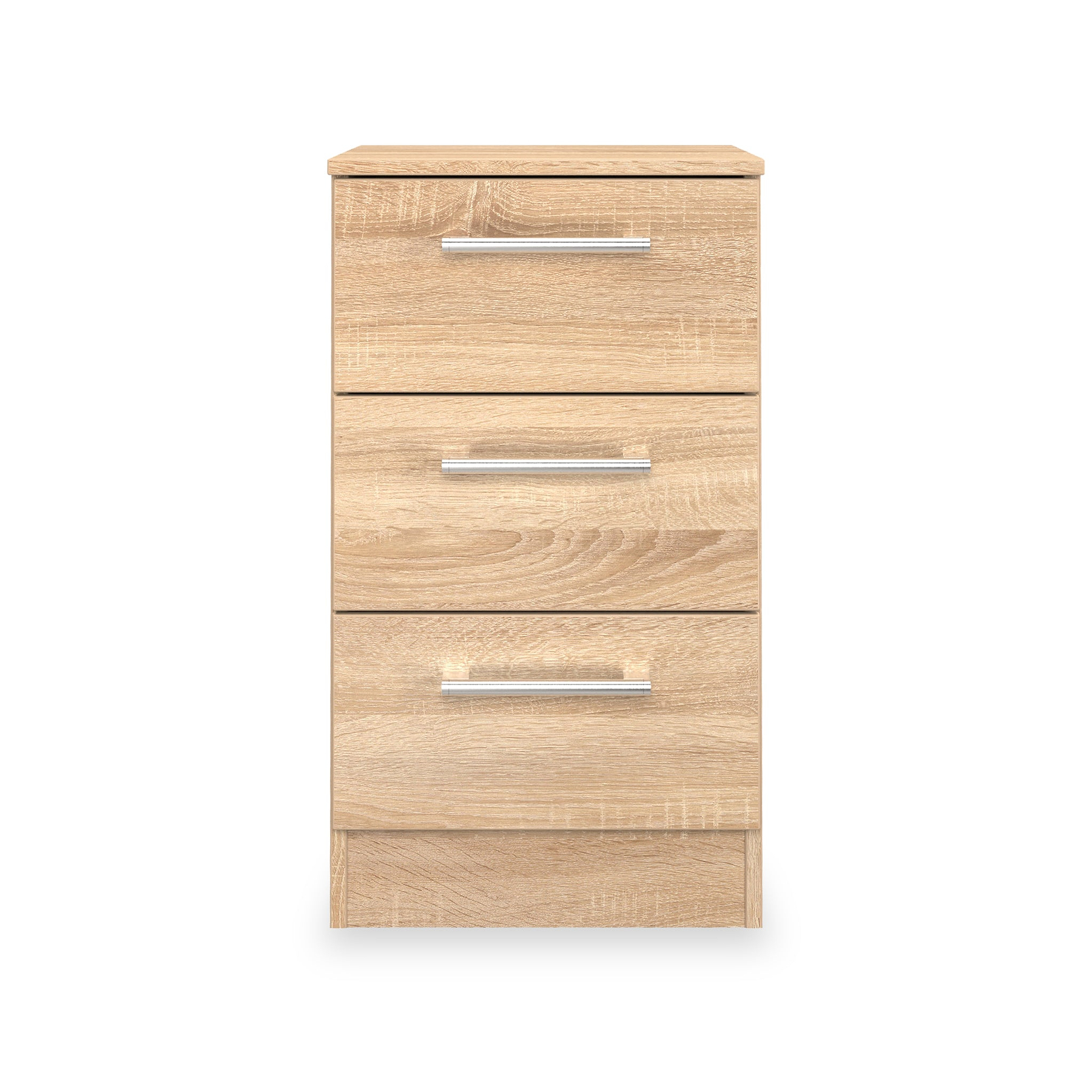 Hadley 3 Drawer Bedside Oak from Roseland Furniture