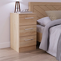 Hadley 3 Drawer Bedside Oak from Roseland Furniture