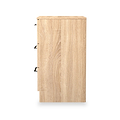 Hadley 3 Drawer Bedside Oak from Roseland Furniture