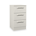 Hadley 3 Drawer Bedside Grey from Roseland Furniture