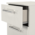Hadley 3 Drawer Bedside Grey from Roseland Furniture