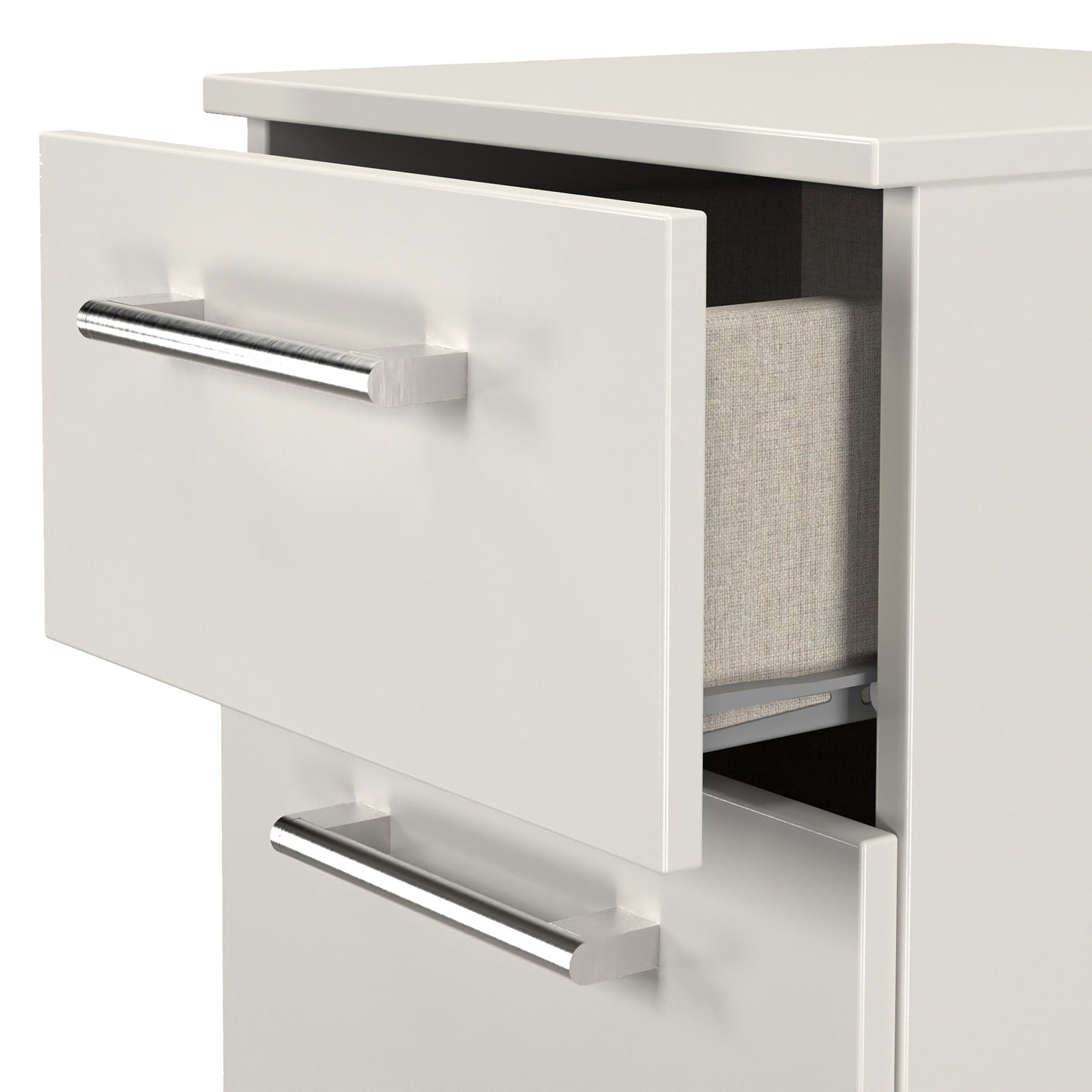 Hadley 3 Drawer Bedside Grey from Roseland Furniture