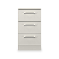 Hadley 3 Drawer Bedside Grey from Roseland Furniture