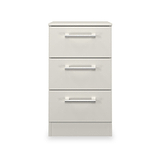 Hadley 3 Drawer Bedside Grey from Roseland Furniture