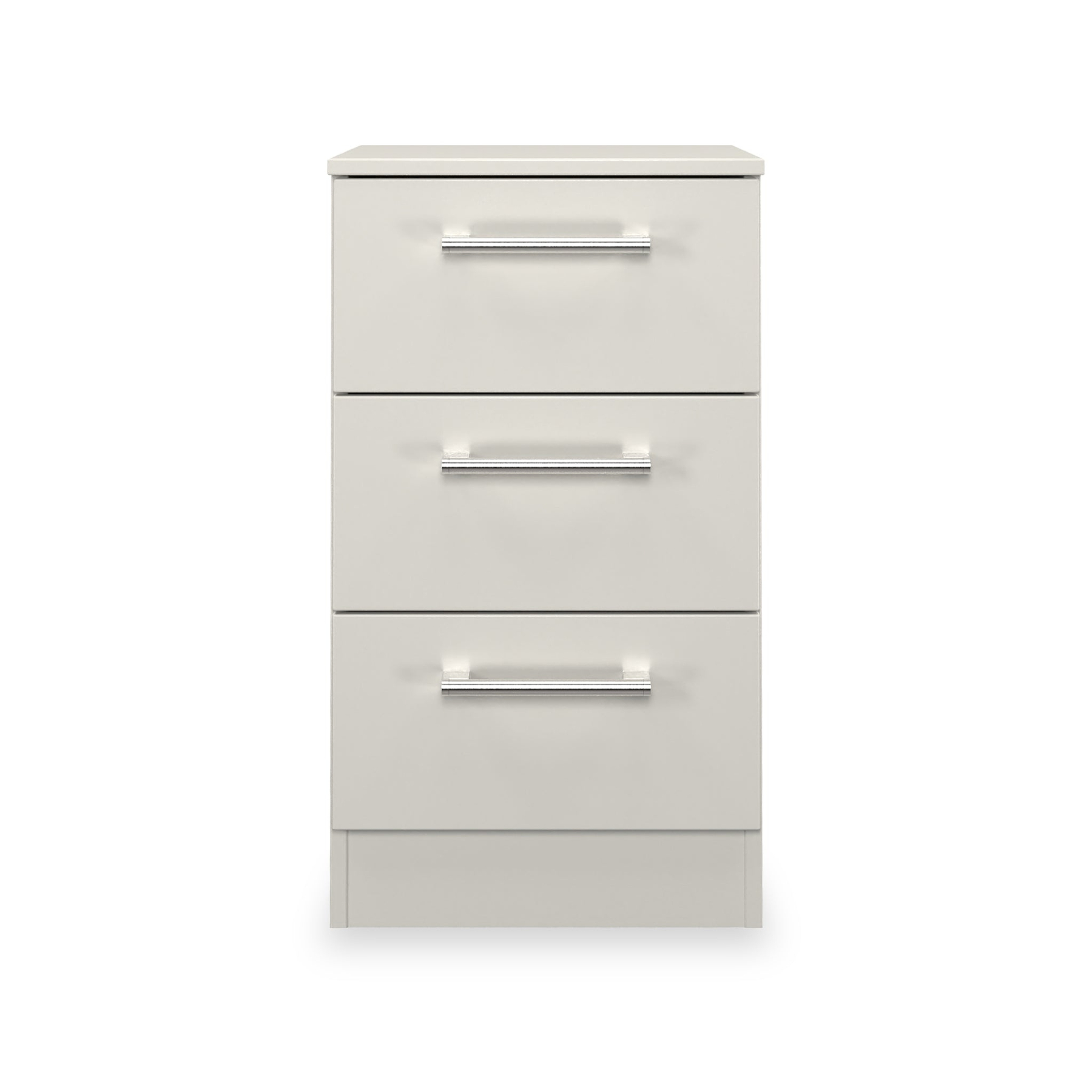Hadley 3 Drawer Bedside Grey from Roseland Furniture