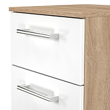 Hadley 3 Drawer Bedside White Oak from Roseland Furniture
