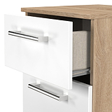 Hadley 3 Drawer Bedside White Oak from Roseland Furniture
