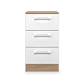 Hadley 3 Drawer Bedside White Oak from Roseland Furniture