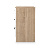 Hadley 3 Drawer Bedside White Oak from Roseland Furniture