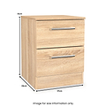 Hadley 2 Drawer Bedside Oak from Roseland Furniture