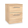 Hadley 2 Drawer Bedside Oak from Roseland Furniture
