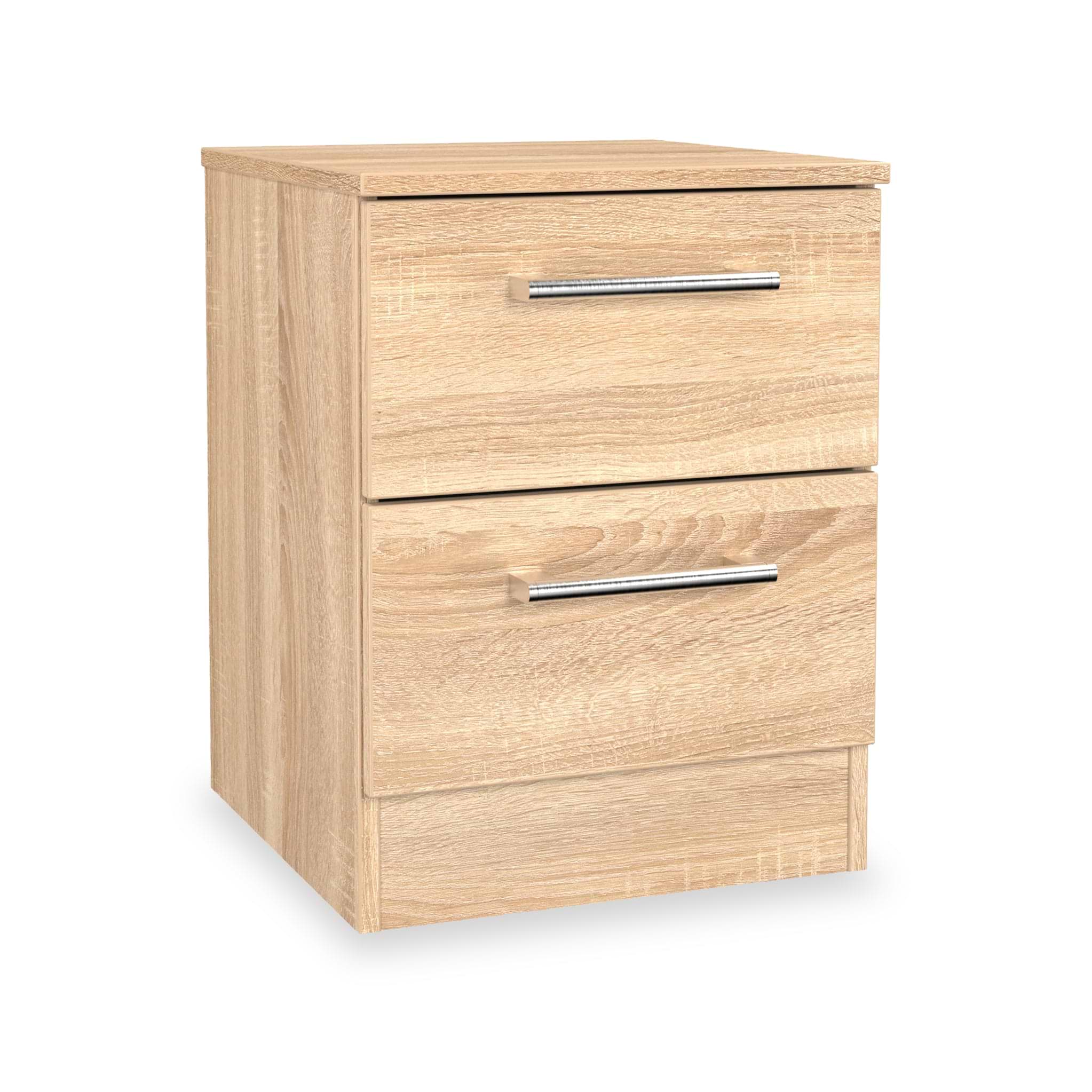 Hadley 2 Drawer Bedside Oak from Roseland Furniture