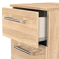 Hadley 2 Drawer Bedside Oak from Roseland Furniture