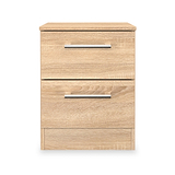 Hadley 2 Drawer Bedside Oak from Roseland Furniture