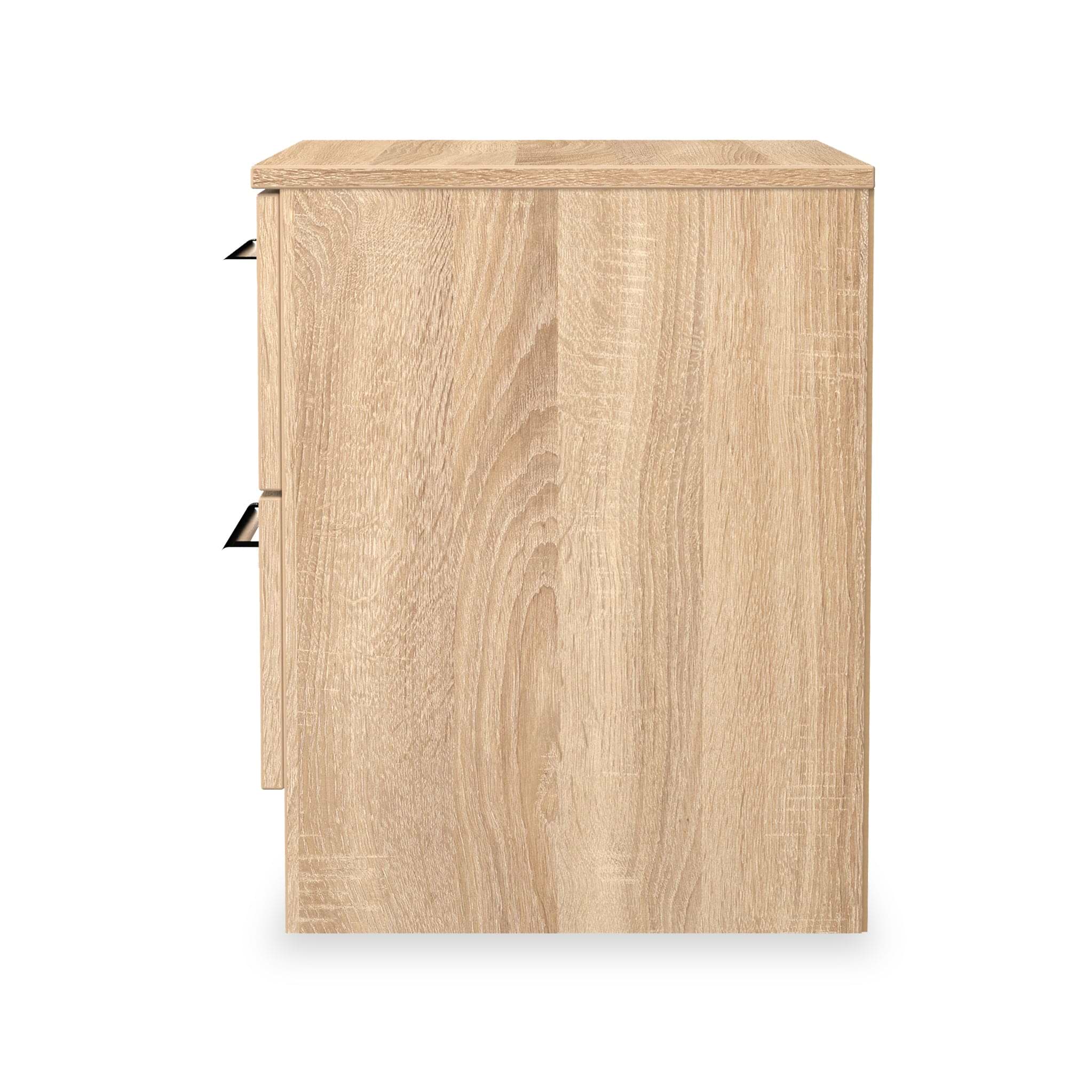 Hadley 2 Drawer Bedside Oak from Roseland Furniture