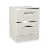 Hadley 2 Drawer Bedside Grey from Roseland Furniture
