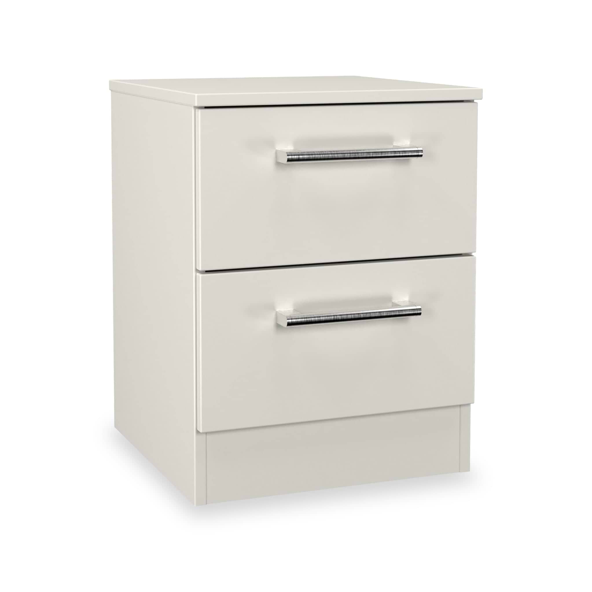 Hadley 2 Drawer Bedside Grey from Roseland Furniture