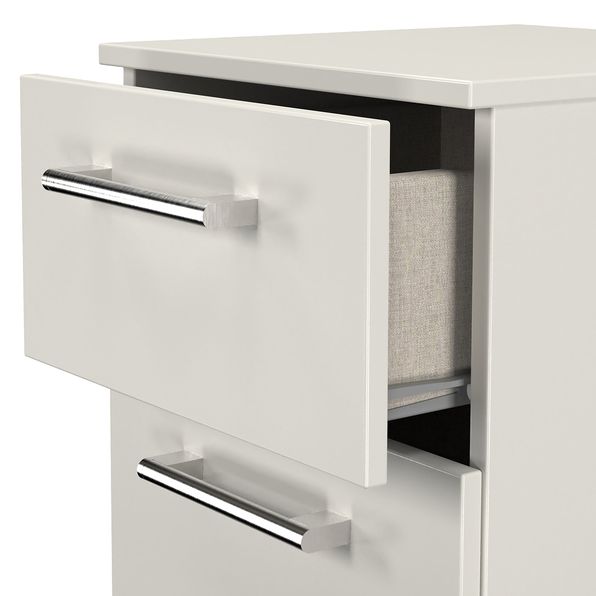 Hadley 2 Drawer Bedside Grey from Roseland Furniture