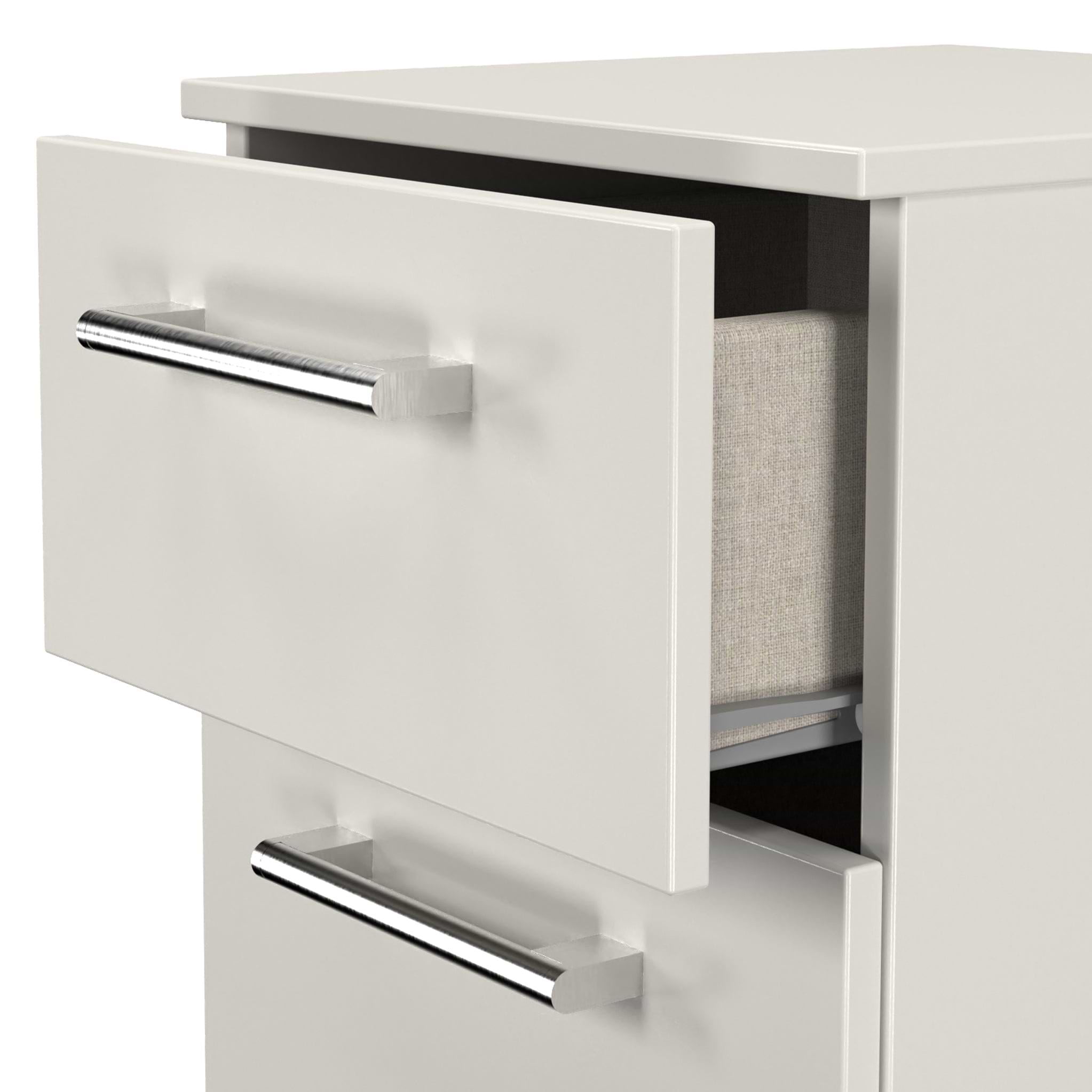 Hadley 2 Drawer Bedside Grey from Roseland Furniture