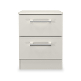 Hadley 2 Drawer Bedside Grey from Roseland Furniture