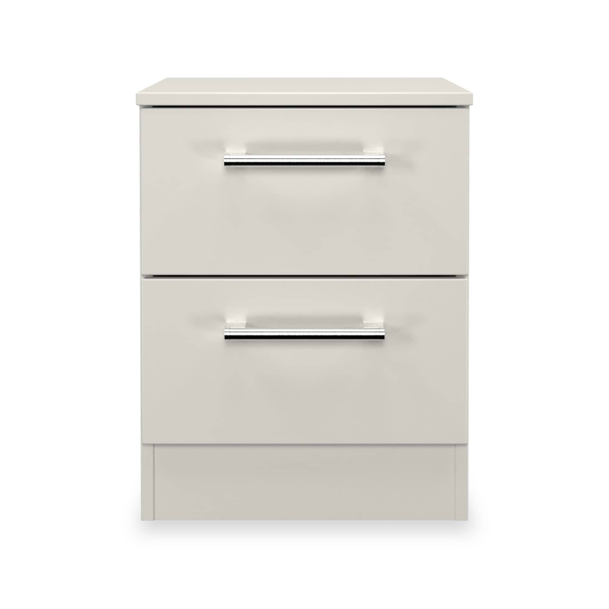 Hadley 2 Drawer Bedside Grey from Roseland Furniture