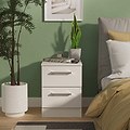 Hadley 2 Drawer Bedside Grey from Roseland Furniture