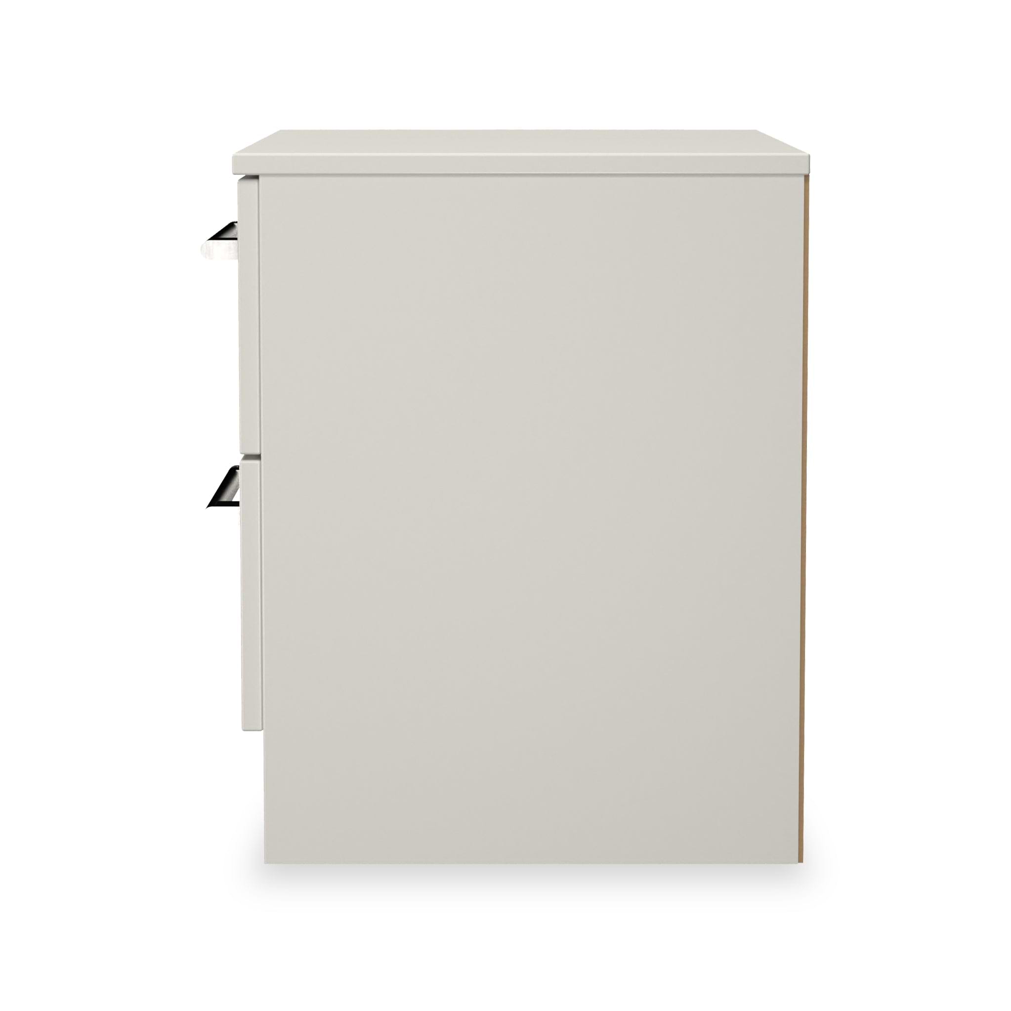 Hadley 2 Drawer Bedside Grey from Roseland Furniture