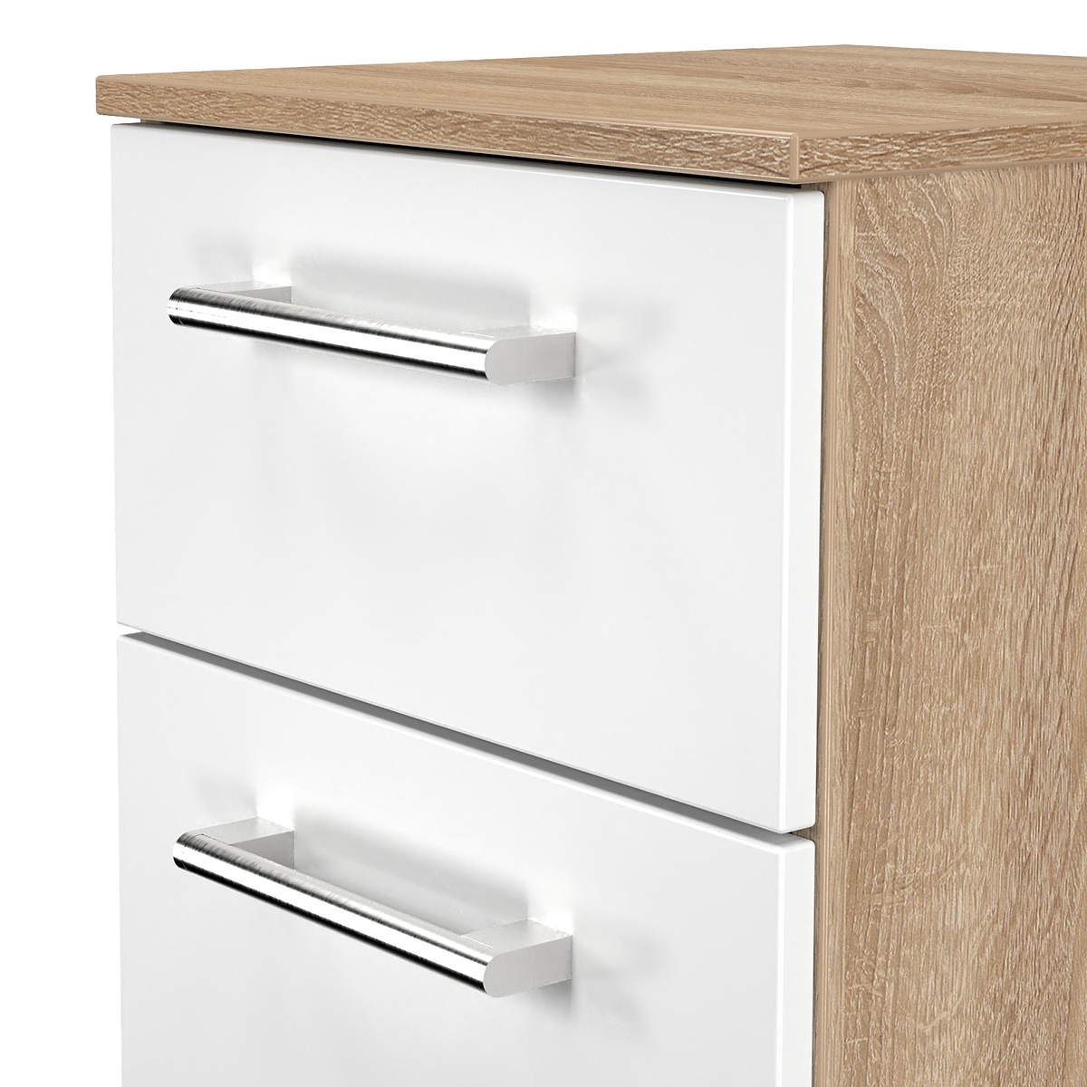 Hadley 2 Drawer Bedside White Oak from Roseland Furniture