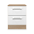 Hadley 2 Drawer Bedside White Oak from Roseland Furniture
