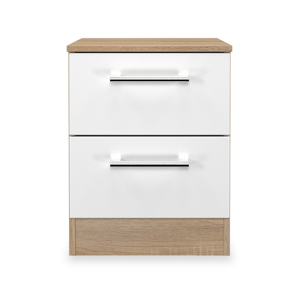 Hadley 2 Drawer Bedside White Oak from Roseland Furniture